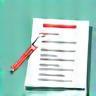 Icon representing filling a form